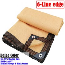 파고라 조립식 HDPE 햇빛 가리개 그물 자외선 방지 패브릭 테라스 수영장 항해 자동차 캐노피, 118.6-line Beige Net - 1x8m