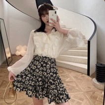 제이블리 브이넥 러플 텐셀 블라우스