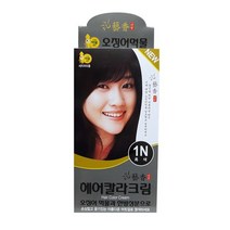 예향 헤어 칼라크림(오징어먹물) 1N 흑색 염색약, 상세설명 참조, 없음