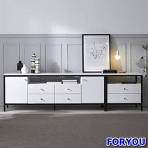 ForU68 모델하우스 같은 모모 거실장 3단 거실장식장 높은거실장 TV거실장 거실수납장, 화이트