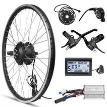리어 모터 휠 36v 48v 500w ebike kit 전기 자전거 휠 변환 키트 lcd 전기 자전거 휠 키트 2026inch 700cc, 36v 350w 키트, 뒤쪽, 이십
