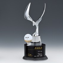 T007 _ 크리스탈 금속 주석 청동 독수리 이글 알바트로스 트로피 기념패 상패 골프 이글패 eagle albatross, 크롬도금 은색