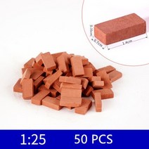 미니어처 재료 모형 만들기 손으로 만든 건축 모델 조경 벽돌과 타일 기둥 다양한 유형의 교육 장난감, 50개