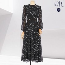 윈 UNE럭셔리시크도트플레어롱원피스