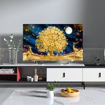 명화 티비 TV 덮개 가리개 인치 돈버는 그림 종류별 모니터 먼지 커버 골드 42 55 65 75 액자 풍경 HA7, 50인치 현금 소