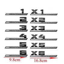 자동차 엠블럼 3D M 경쟁 스티커 ABS 배지 스타일링 로고 X1 X2 X3 X4 X5 X6 M1 M2 M3 M4 M5 M6 E39 E46 E90 E60 F10 F30, 37.매트 블랙 - X8M 경쟁