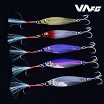 VA VL-010 보니토 메탈지그 방어 부시리 삼치 빅게임 크롬 지깅 60g 골드, 100g, #4 블루핑크