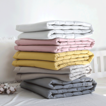 호텔침구 고밀도 피그먼트 무지패드 슈퍼싱글 퀸 라지킹 순면 침대패드, 옐로우