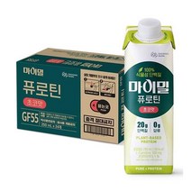 웰라이프 영양보충 대상웰라이프 마이밀 식물성 단백질 100% 마시는 퓨로틴 초코맛 (250ml x 24팩) 1box 고단백 간식 노인식 영양균형식 체중조절, 9set