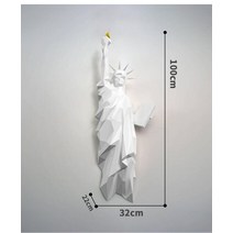 페이퍼 크래프트 종이접기3d 종이 종이 공예 자유의 여신상 식사 벽 장식 장식 메종 홈, a