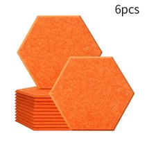 충격 매트 방음 소음방지 흡수 런닝머신 밸런스패드 우레탄 음향 패널 6pcs 흡음 벽, 8 귤, 중간 밀도, 큰 육각형