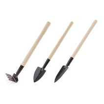 3 개/대 미니 삽 레이크 세트 나무 손잡이 금속 머리 삽 꽃 화분 식물 미니 정원 도구 씨앗 분배기, 01 3Pcs