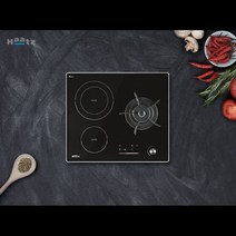 (시공비일부지원) 하츠가스하이브리드 하이라이트전기(2구)+가스렌지(1구) GEC-3601GARH, LNG(도시가스)(시공비지원)