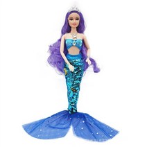 구체관절인형 마론 구관 인형 30cm 인어 풀 세트 16 bjd 스팽글 스커트 정장 11 인치 멀티 조인트 움직일 수있는 드레스 장난감 447, 푸른, 인형과 옷