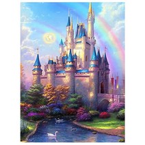 대진 보석십자수 40X80 50X40 사이즈 대형 금전운 보석 십자수, 31 무지개 캐슬 40x50, new
