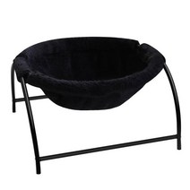 루미너스몰애완 동물 고양이 해먹 침대 럭셔리 아늑한 흔들 의자 분리형 빨 수있는 요람 집 개 둥지 매트, 01 black