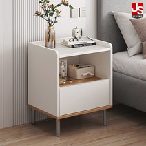 JS리빙 침대 사이드 테이블 협탁 틈새 미니 다용도 낮은 수납장 안방 쇼파 침실 보조 간이 슬림 높은 수납 침대 서랍장 원목 거실 선반 엔틱 침대옆 티테이블 BNKI20_33*34, 혼합색상
