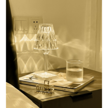 크리스탈 램프 카르텔 감성 USB 유선 LED 다이아몬드 조명, 웜화이트