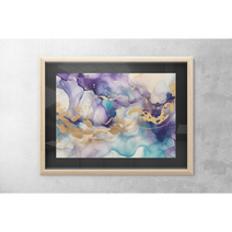 블랙래빗 MD-108 돈들어오는 물그림 풍수 거실 현관 인테리어 그림 액자, A1, 블랙플랫[무광]