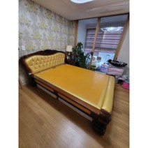흙표흙침대 2인용 럭셔리 원목 가죽 프레임
