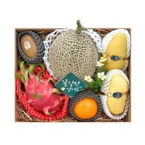 924오전9시까지주문시명절전출고프리미엄 과일 혼합 선물세트 2.58kg내외 메론1용과1만감류1키위1망고2 -인증