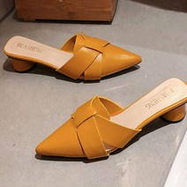 미팅소개팅룩슈즈 캐주얼데일리슈즈 여자 미팅 소개팅룩 스타일 코디 미들힐 블로퍼 -72394EA