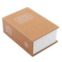 소품샵 특이한 저금통사전 미니 금고 상자 책 돈 숨겨진 비밀 보안 안전 잠금 현금 돈 동전 보관 보석 키 사물함 선물 인테리어, 스타일 1 옐로우