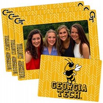 Worthy Promo NCAA Georgia Tech Jackets 4-inch by 6-inch Magnetic Frame Plus Bonus Magnet Yellow 3, 1