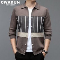 Cwadun 남자 니트 카디건 캐주얼 스웨터 코트