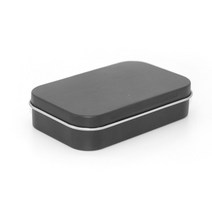 양철통 틴케이스제작 경첩 사각 틴 포카 머리끈 실핀 면봉 정리함 28032EA, 2-경첩틴케이스-블랙, 본상품선택