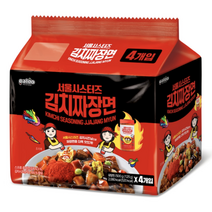 아마존 1위 시즈닝이 짜장면에! 팔도 서울시스터즈 김치짜장면 125g*4입 1개