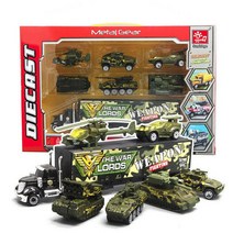 모형헬리콥터 다이캐스트7개/대 군사 차량 세트 탱크 미사일 장갑 헬리콥터 컨테이너 트럭 자동차 합금 장, 04 4