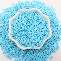 DIY 공예용품 장식품 폼폼 리본 다채로운 믹스 원통형 폴리머 클레이 조각 점액 충전 점토 용 스프링클 DIY, 17 light sky blue_01 10g