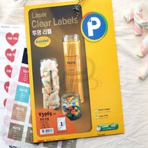 파샵 레이저투명라벨 1칸10매 투명라벨지 필름커버라벨 보호라벨