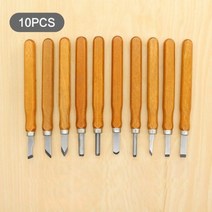 우드카빙 끌 12개 대 나무 조각 치즐 공구 DIY 목공 올리브 칼 손수 나이프 세트 157732, 05 10pcs