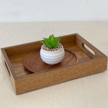내추럴 사각쟁반(5size) 원목 우드 카페트레이 업소쟁반