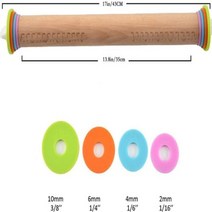 파이롤러 수동 가정용파이롤러 쿠키 롤러로드용 두께 링이 있는 43cm 조정 가능한 롤링 핀 반죽 퐁당 피자 파이 크러스트 페이스트리 매트