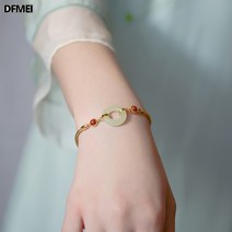 DFMEI 팔찌 빈티지 차이나 도금 개성 기질 여성 남홍 팔찌 악세사리