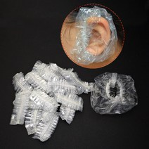 [희모리] 일회용 귀마개 셀프 미용 염색 얼굴마사지 샤워 비닐 귀덮개 이어캡 1매, 일회용 이어캡_1매