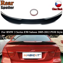 2006-12 bmw e90 3 시리즈 m3 스타일 closs 트렁크 스포일러 윙, 없음