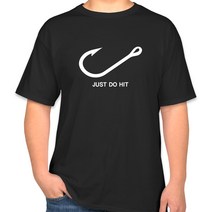 JUST DO HIT 반팔 낚시티셔츠, 2XL 110, 순면라운드블랙