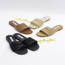 코지 여자 에스닉 펀칭 스트랩 여름 바캉스룩 슬리퍼