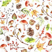 파스텔크래프트 ti-flair 냅킨아트 341713 Autumn Forest white 냅킨20매 33x33cm 2103, 20매입, 혼합색상