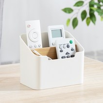 화이트 우드 리모컨 다용도 소품 수납 정리함 3type, 기본형(5칸)