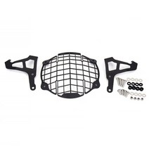 로얄엔필드 메테오 히말라얀 클래식로얄 엔필드 유성 350 2020 오토바이 헤드 라이트 프로텍터 그릴 가드, 01 Black