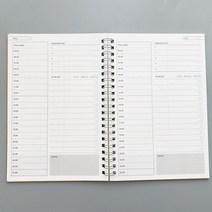 인생네컷앨범 플레인바인더 초음파앨범 크리 에이 티브 노트 Agendas 일기 주간 월간 플래너 학생 나선형, 01 Kraft Daily Plan