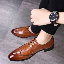 ART 남성용 수제 클래식 투톤 럭셔리 윙팁 구두 Fa0081