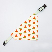 27리빙 귀여워지는 강아지 스카프 고양이 넥케이프, 여름수박 1개, L