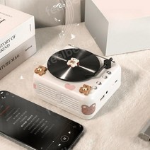 벽걸이 CD플레이어 스피커 사운드 블루투스 휴대용 벽걸이형 FM라디오 귀여운 미니, 03.브라운