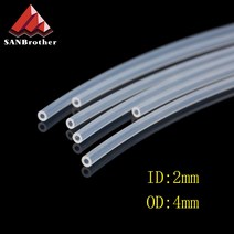 3D 프린터 1M/2m PTFE 튜브 투명 파이프 PFA 2x4mm V5/V6 1.75mm 압출기 J헤드 핫 엔드, [01] 1m